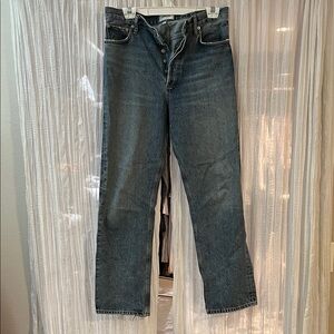 Agolde Dark Blue Straight Jeans